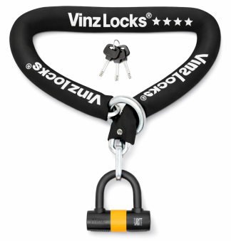 VINZ Trivor Motorslot / Schijfremslot met ketting / Bootslot ART 4 - 200 cm